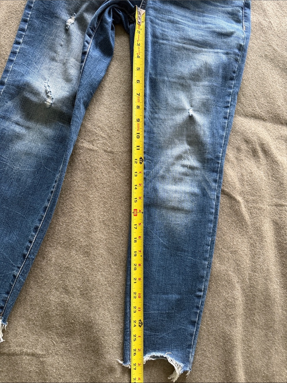 Lucky Brand Blue Cropped Distressed Jeans - Picture 8 of 9
